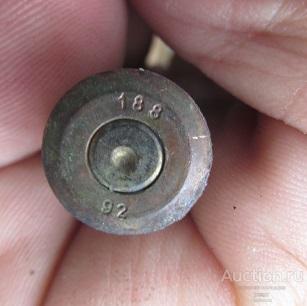 гильза 188 90, Новосибирск , 1992 год, стальная обмедненная
