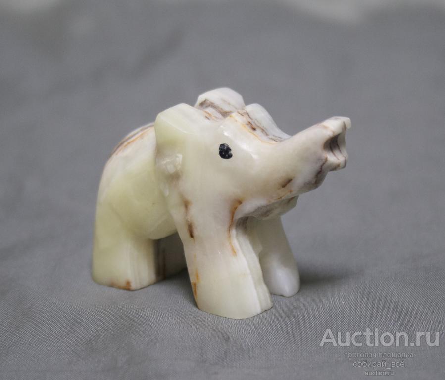 Статуэтка Слон, оникс, высота 4 см  (22)