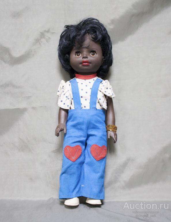 Игрушка Кукла Негритянка, склейка ноги, высота 35 см  (11)