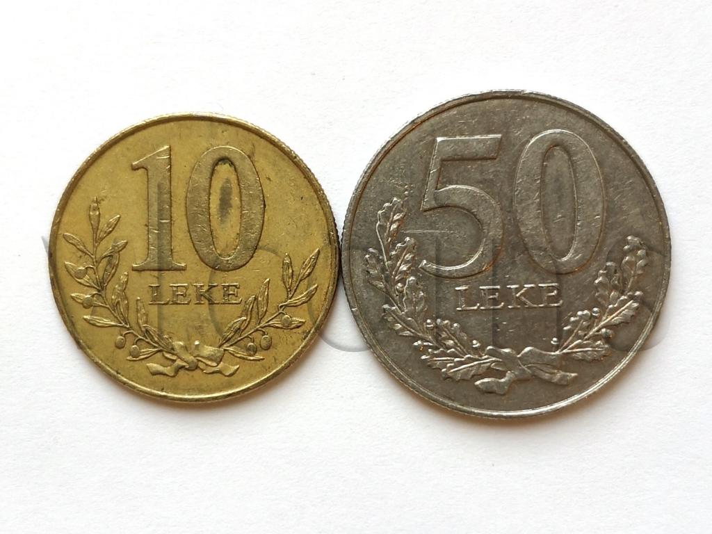 Албания набор 2 монеты 1996-2009 VF XF 78101