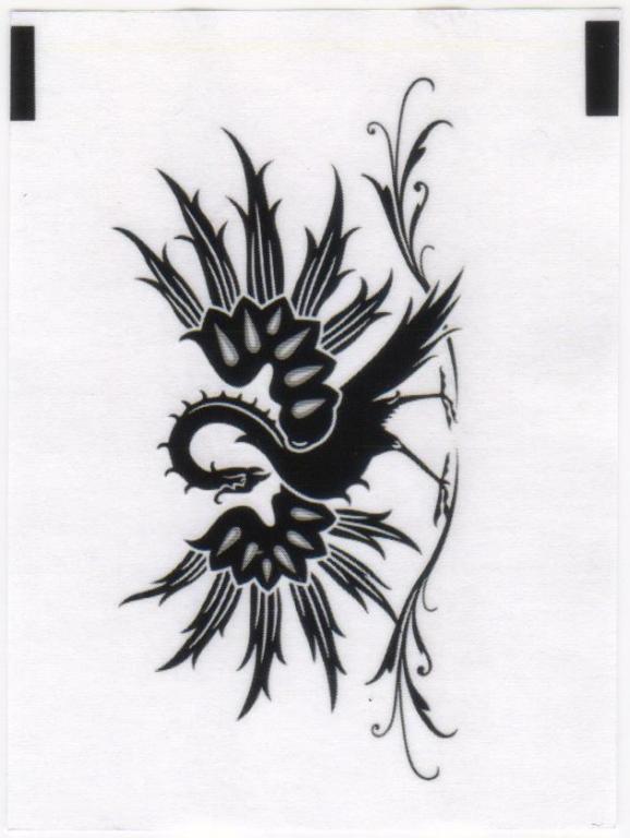 Вкладыш / татуировка / переводка "Тату-Бум" (Канди Клаб) № 37 Птица Феникс