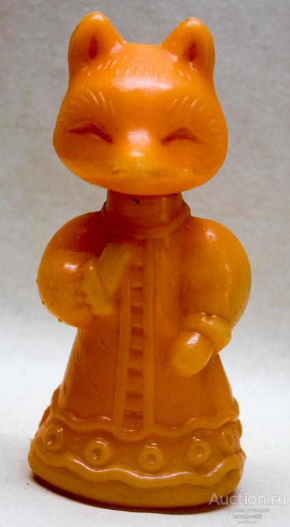 Детская игрушка, пластмасса. Винтажная лисичка СССР, редкая.