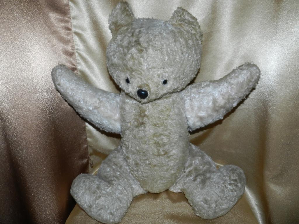 МИШКА-МЕДВЕДЬ Белый. Выс. 50 см. Звучит - "МЫЧИТ" (Плюш-Опилки) Игрушки СССР 1960гг