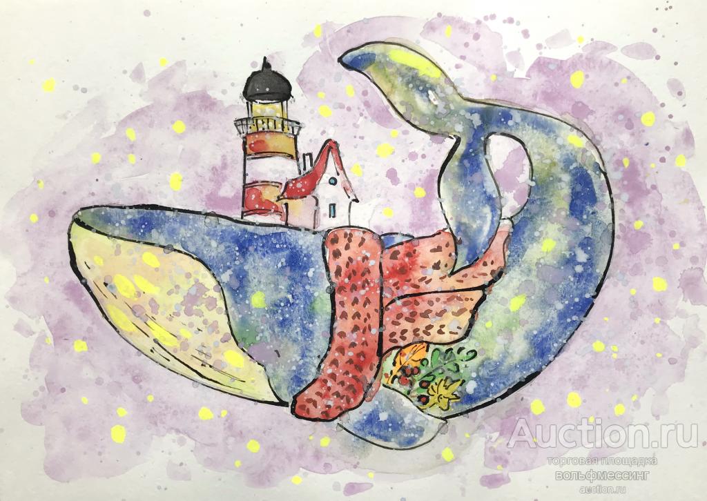 Тепло осени, акварель/бумага, формат А4, художник А. Шуберт