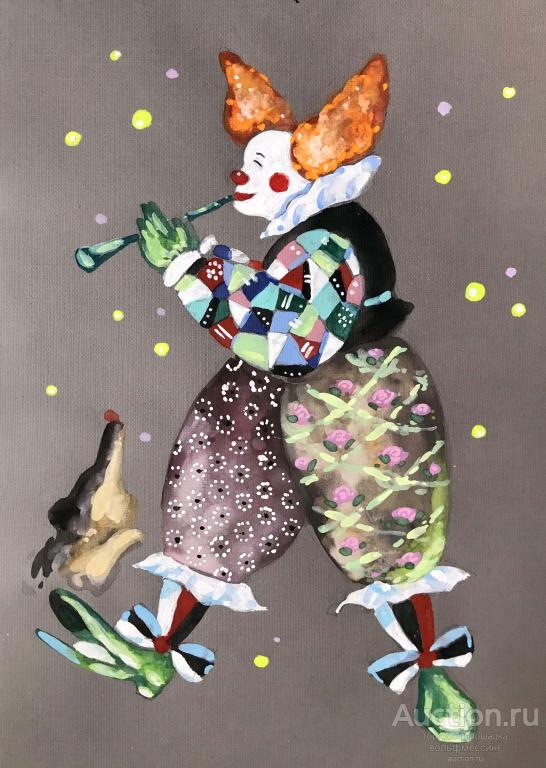 Каштанка, акварель, формат А4, художник А. Шуберт