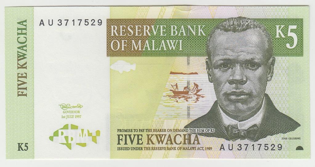 Малави 5 квача 1997 UNC
