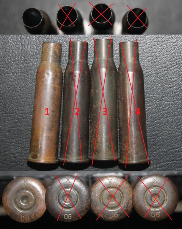 Гильза 7.62х54R, Австрия. Клеймо Х 06. Отстрел.