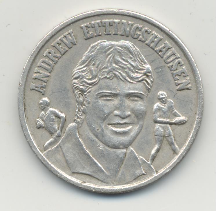 Австралия медаль (жетон) Эндрю Еттингхаузен футболист Лиги Регби 1991 г.