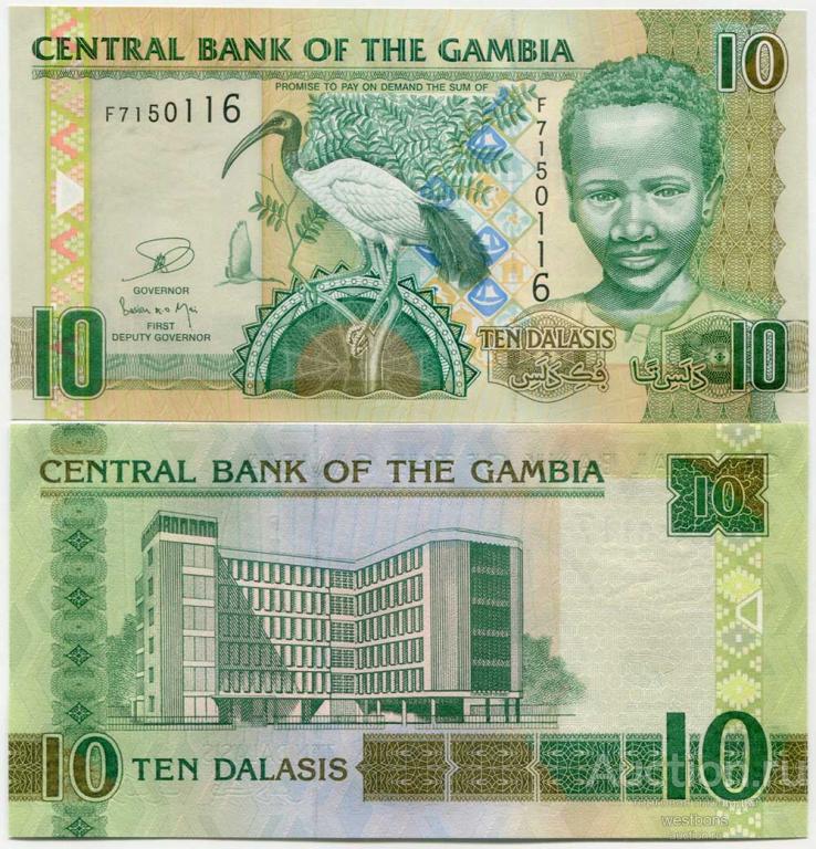 Гамбия 10 даласи 2006-2013 гг. KM 26c UNC