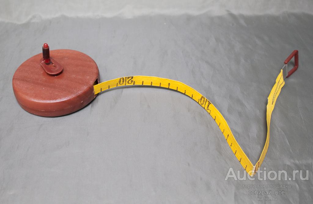 Рулетка 10 м, пластик, СССР, диаметр 9,5 см  (3)