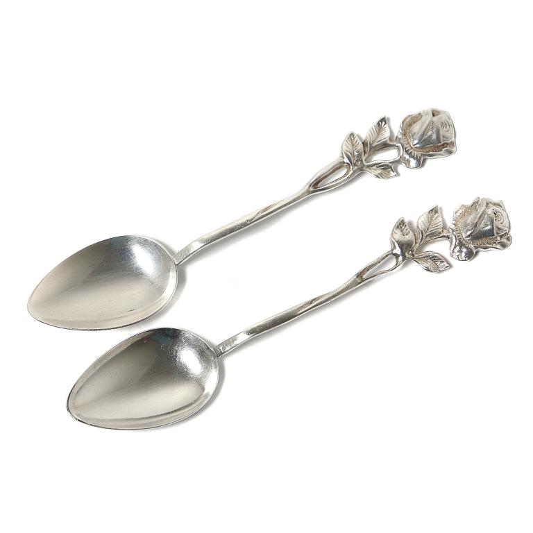Серебряные кофейные ложки, 2 шт. Швеция, 1959 год.