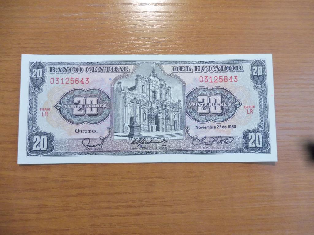 Эквадор 20 сукре 1988 UNC
