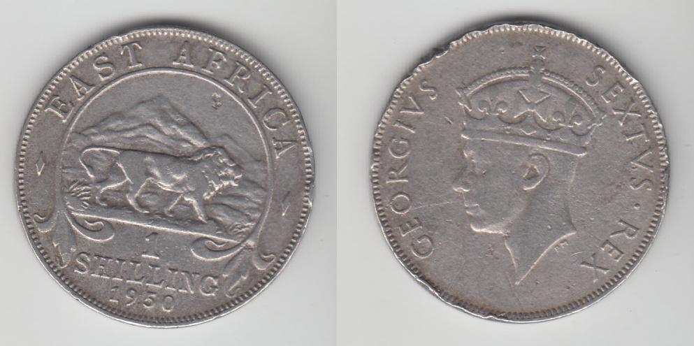Британская Восточная Африка 1 шиллинг 1950 _2
