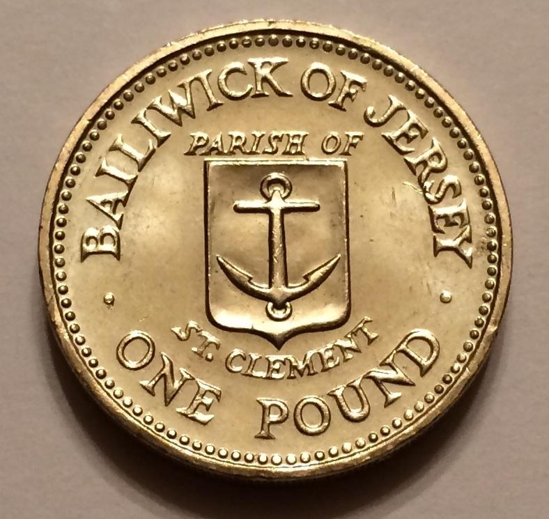 ДЖЕРСИ 1 ФУНТ 1985 ПРИХОД СЕНТ-КЛЕМЕНТ XF+