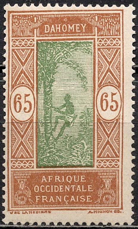 ❤1925 Дагомея Французская Mi 76 MNH OG (Колониальный клей)