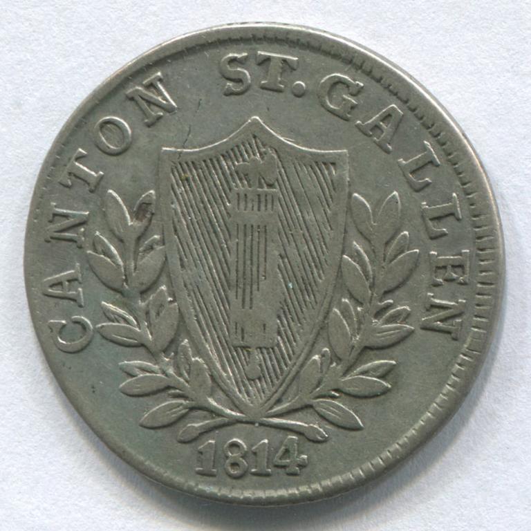 ШВЕЙЦАРИЯ/САН ГАЛЛЕН 5 БАТЦЕНОВ 1814  VF
