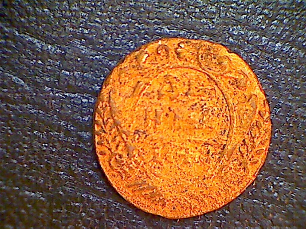 Денга 1748 года .Гурт сетчатый. Сохранность VF. Биткин - 358 (R).Конрос - 220/29.