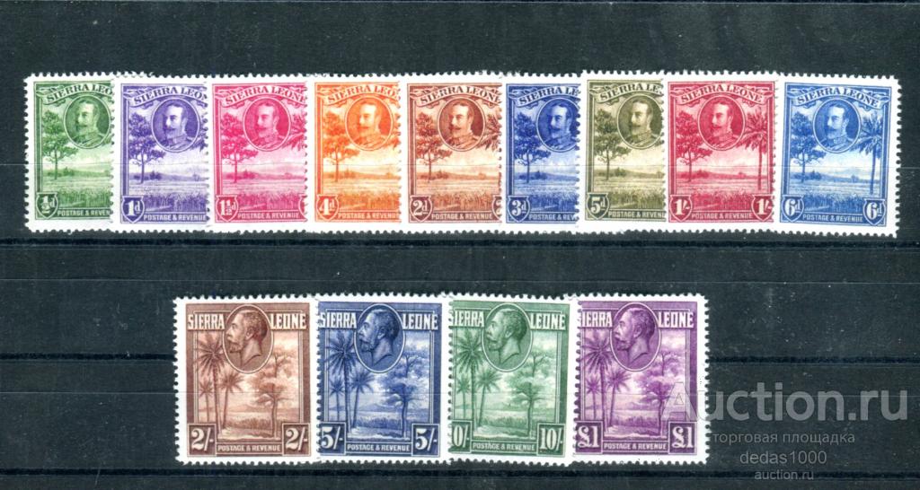 колония SIERRA LEONE - 1932 definitives complete set