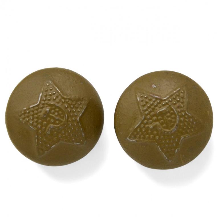 Пара погонных пуговиц офицера СА обр. 1946 года в полевом окрасе (95456)