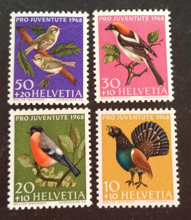 Швейцария  1968 г.  Фауна . Птицы   **   Л.37