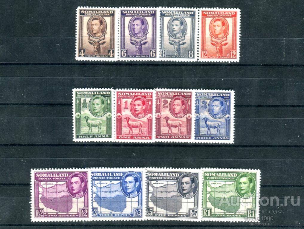 колония SOMALILAND PROTECTORATE 1938 SET