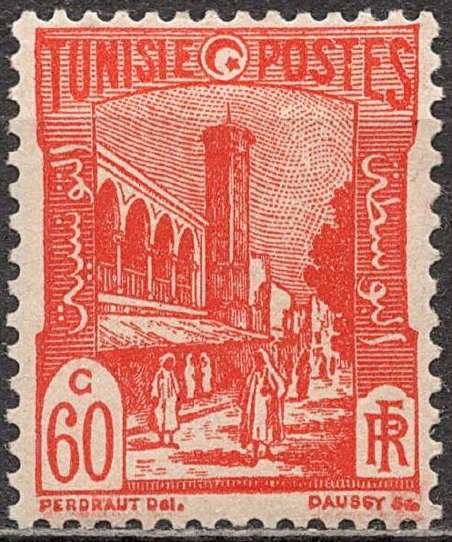 ❤1940 Тунис Французский Минарет Мечеть Архитектура Mi 194 MNH OG