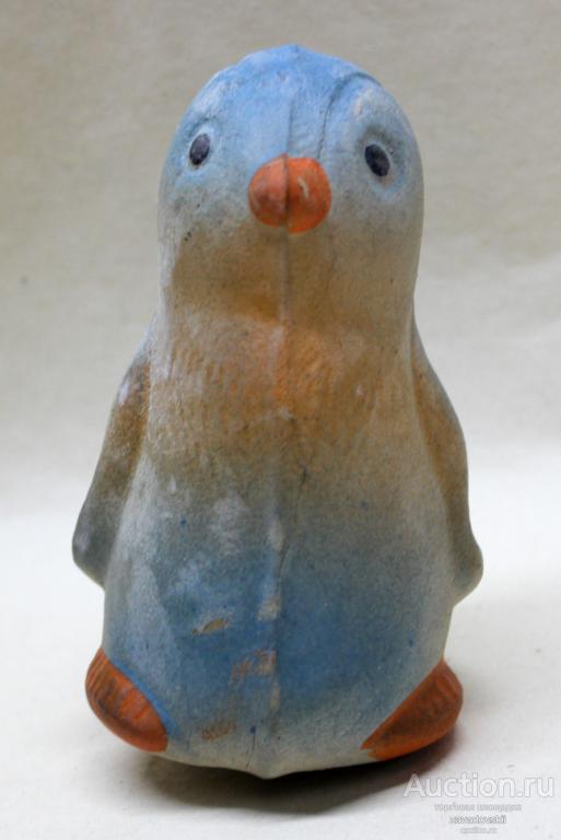 Игрушка резиновая с пищалкой СССР Пингвин