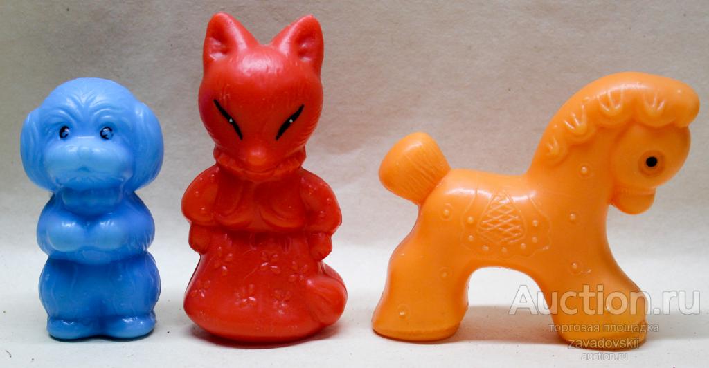 Игрушка, игрушки, СССР, разные, 3 штуки, дутыш, пластмасса