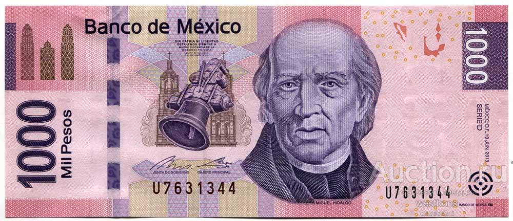 Мексика 1000 песо 2013 г. KM 127d UNC