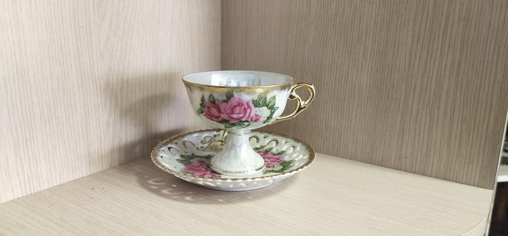Чайная пара "Розы".Германия. Фарфор.