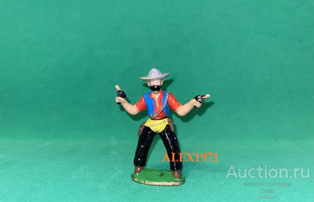 № 075 ГЛАВАРЬ БАНДИТОВ БАШАН, КОВБОЙ ГДР, ИНДЕЙЦЫ, СОЛДАТИК, РЕЗИНОВЫЙ, ГДР, ВЕСТЕРН, ДИКИЙ ЗАПАД