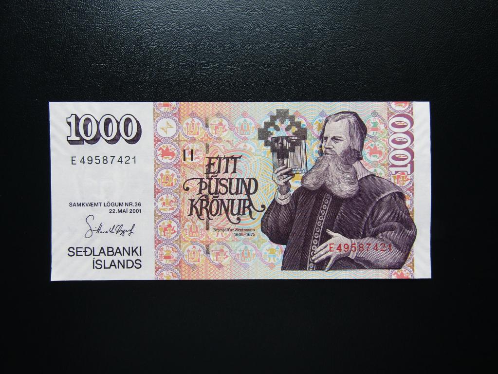 Исландия - 1000 крон 2009г. UNC.