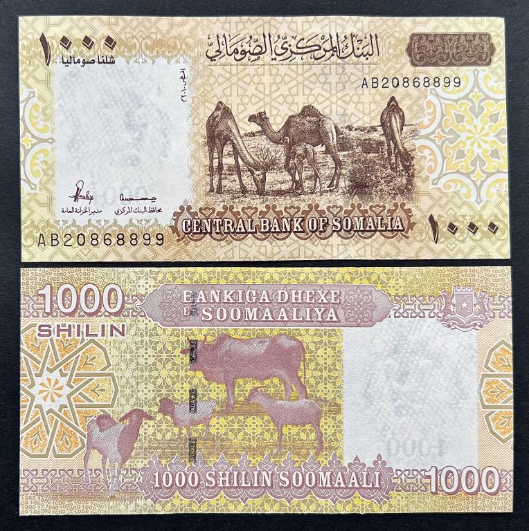 СОМАЛИ 1000 ШИЛЛИНГОВ 2010 ГОД UNC