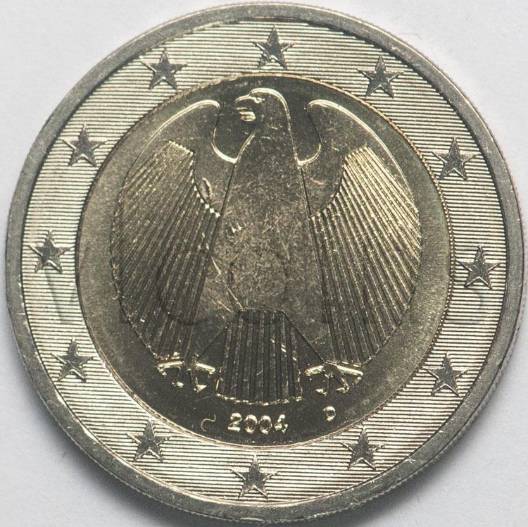 Германия 2 евро 2004 двор D 85901