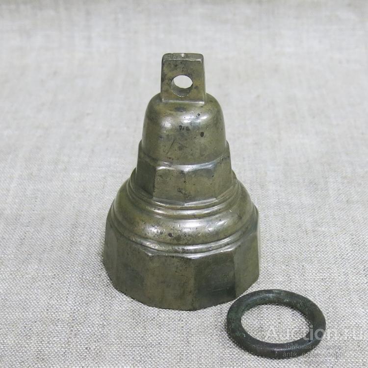 Колокольчик поддужный ГРАННЫЙ диаметр 6,3 см с инициалами «Ф N»