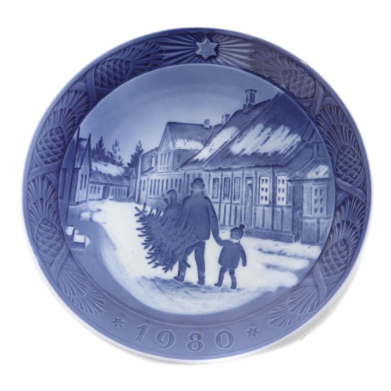 Рождественская фарфоровая тарелка. Royal Copenhagen, 1980 год.