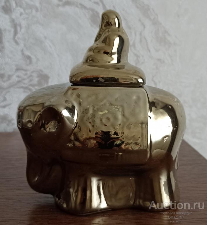 Слон с погонщиком (чайница), керамика, состояние!!!