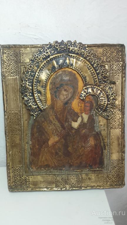 Икона Смоленская Богородица. Ковчег.  19век. 27х22
