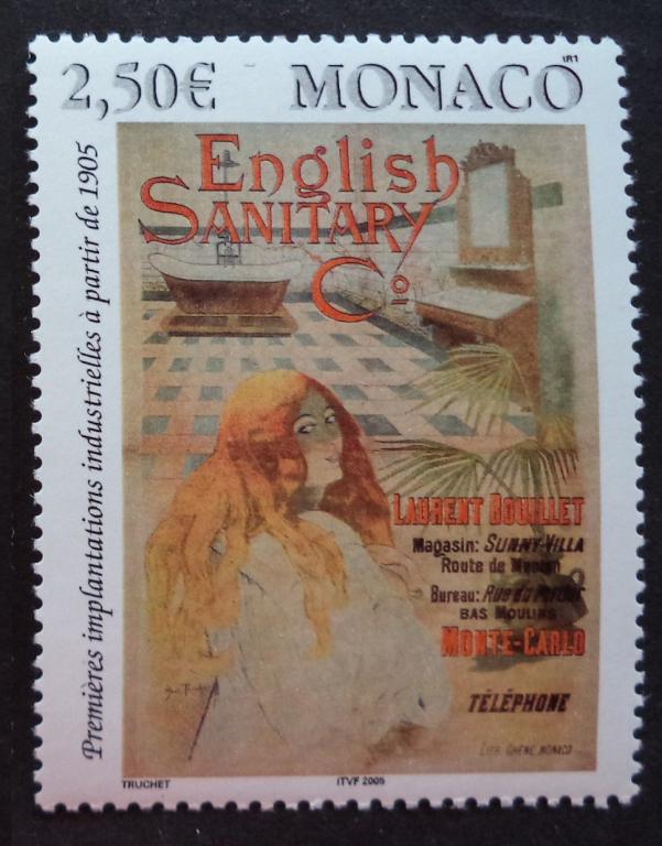 Монако 2005  г.   Плакатное искусство . Английская сантехника  **   Л.64