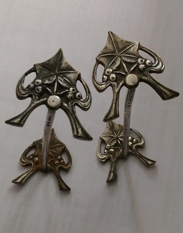 Сервировка подставки для столовых приборов югендстиль Германия серебрение