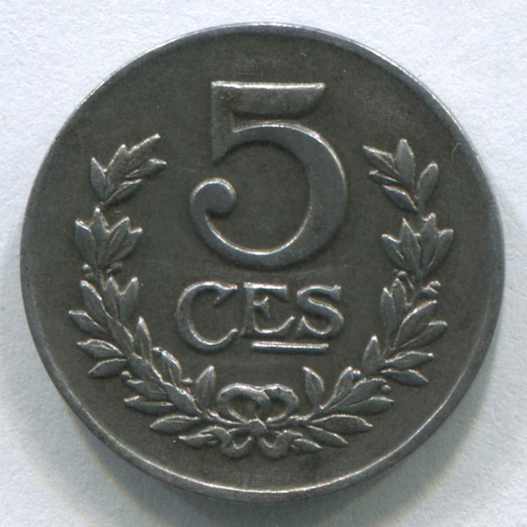ЛЮКСЕМБУРГ 5 САНТИМОВ 1921 XF