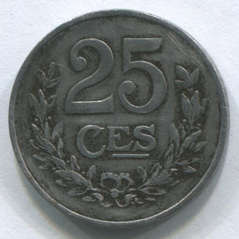 ЛЮКСЕМБУРГ 25 САНТИМОВ 1922 VF