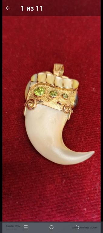 Золотой кулон с когтем льва