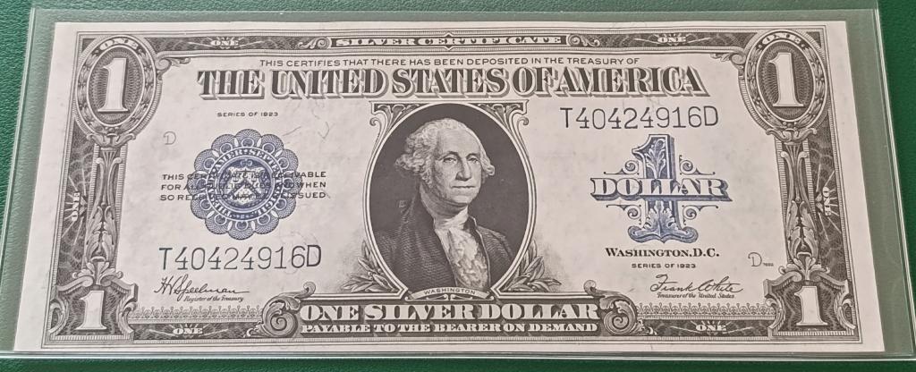 Банкнота 1 доллар США 1923 года silver certificate HORSE BLANKET