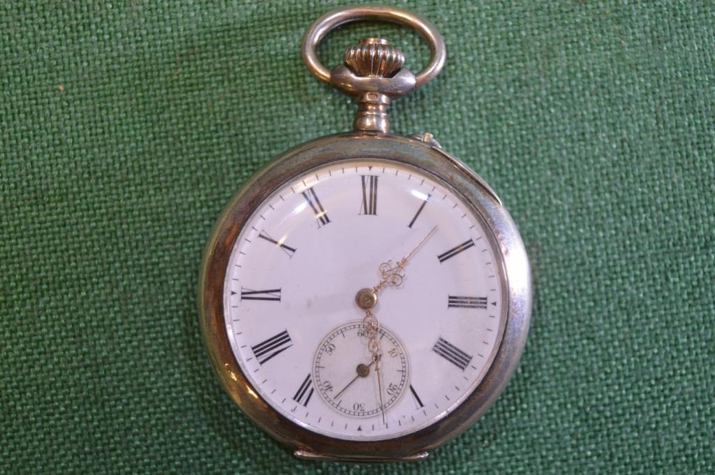 Часы карманные старинные. Remontoir 10 Rubies. В ремонт.