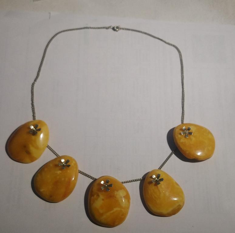 Янтарное колье янтарь ожерелье Калининград 1980