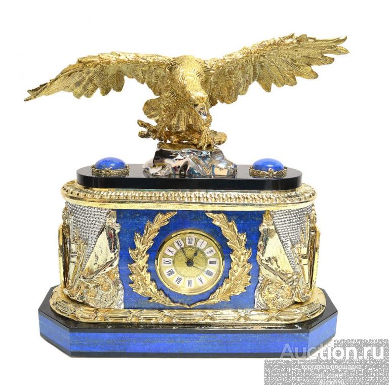 Часы каминные из лазурита ОРЁЛ AZR-3740230