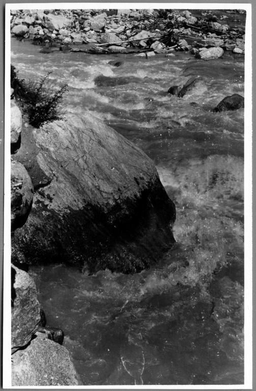 1987 Фотография. Кавказ (24) Баксанское ущелье. Горы. Река Баксан 10х15 см