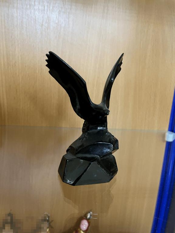 Сувенир ОРЕЛ пластмасса черный винтаж СССР