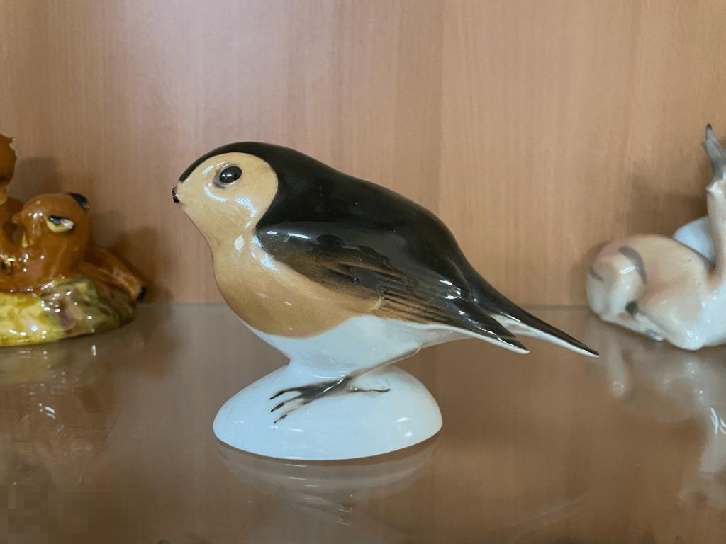 Статуэтка фарфор Воробей птичка ЛФЗ СССР